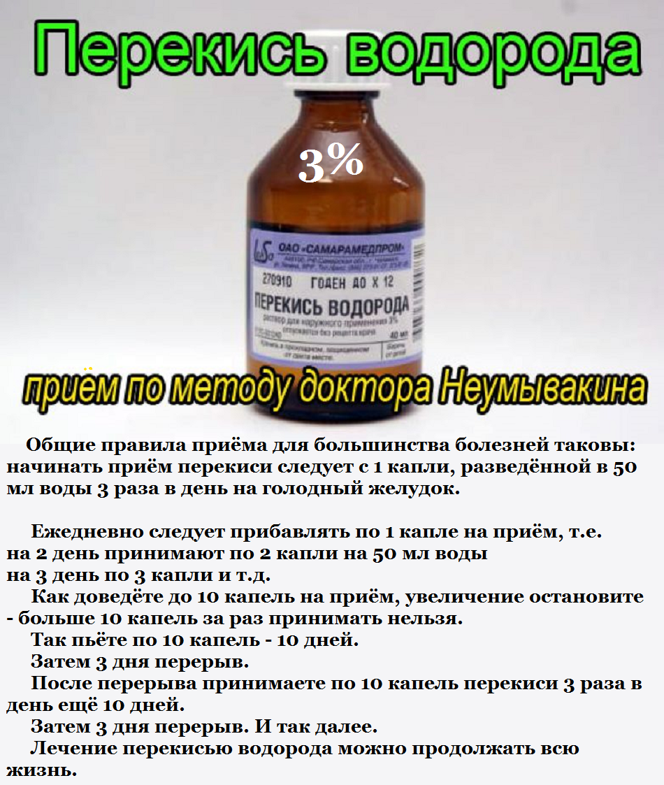 Лечение гепатита С перекисью водорода по Неумывакину